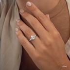 1.10 CT Pear Moissanite Cluster Engagement Ring
