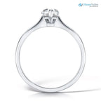 Pear cut 2.5 caret lab grown single stone slim engagement ring - DisneyValley