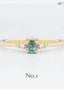 Pear cut sapphire three stone ring, dainty pear sapphire engagement ring DisneyValley
