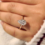 Solitaire Style Pear Diamond Engagement Ring