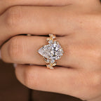 IGI certified 5 - 8 Carat Nature inspired Pear Shaped Diamond Ring