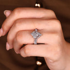 Dutch Marquise Engagement Ring With Wedding Band In Stackable Style