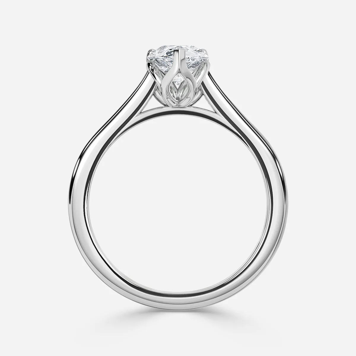 1.0 CT Pear Cut Moissanite Solitaire Bridal Ring Set