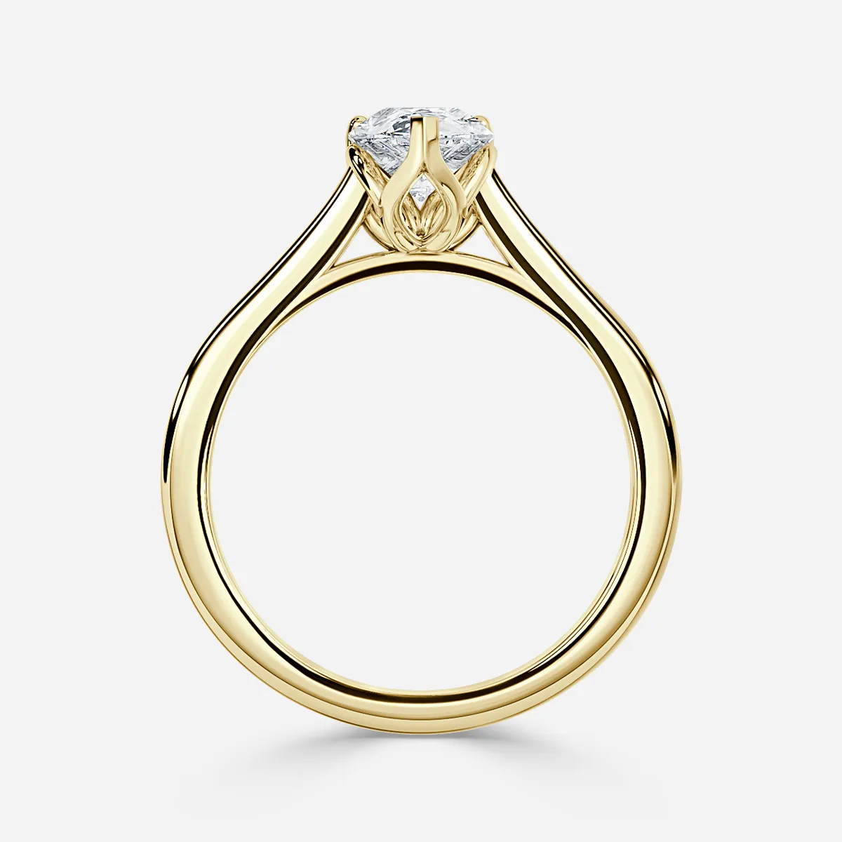 1.0 CT Pear Cut Moissanite Solitaire Bridal Ring Set
