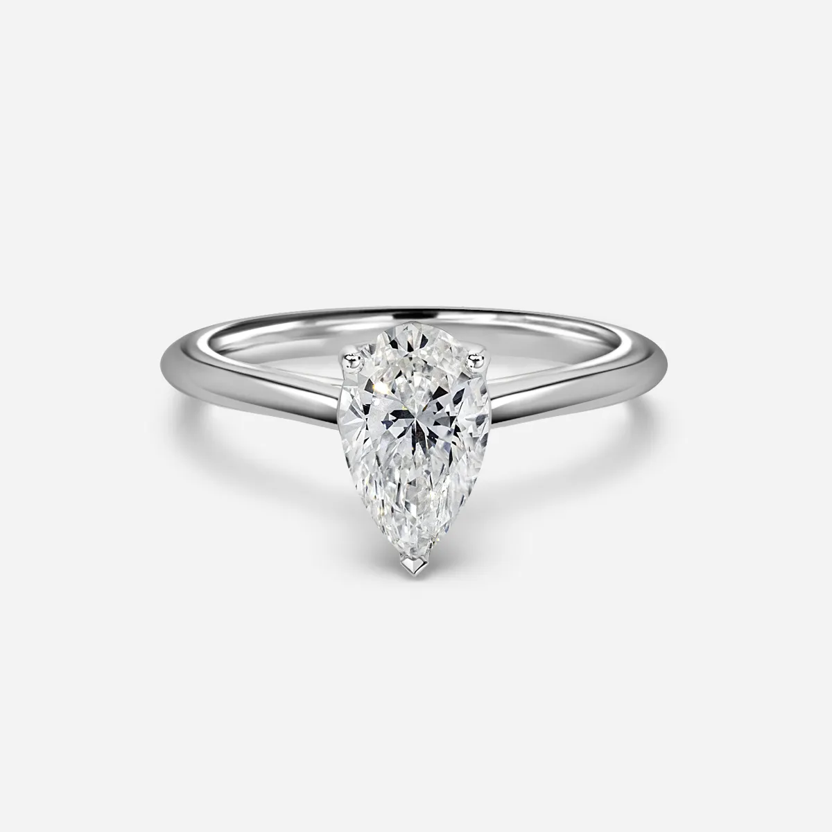 1.0 CT Pear Cut Moissanite Solitaire Bridal Ring Set Image secondaire du produit