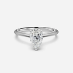 1.0 CT Pear Cut Moissanite Solitaire Bridal Ring Set