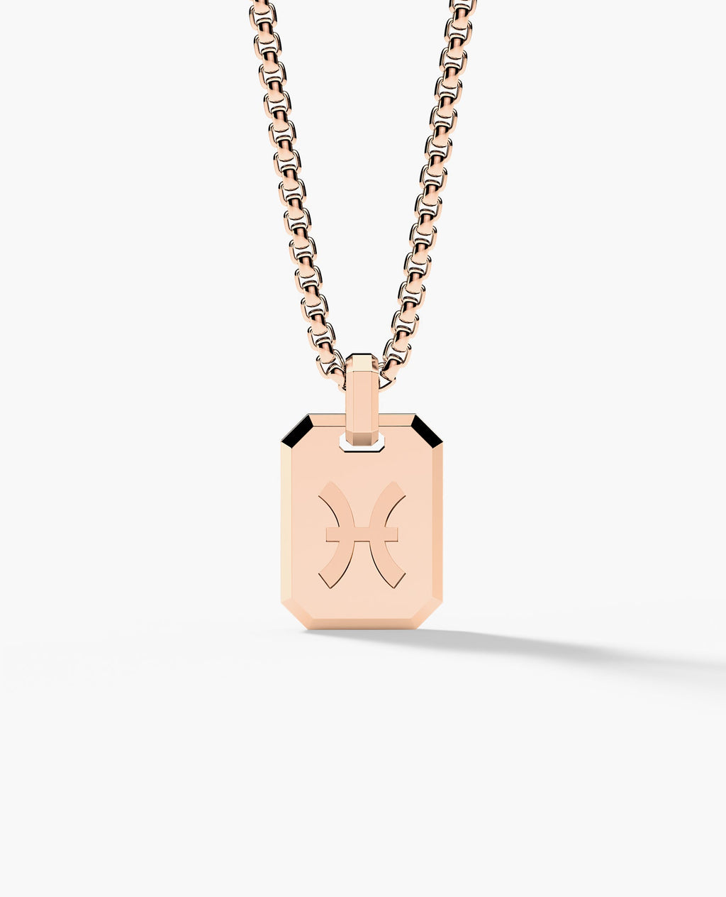 PISCES MINI ZODIAC Dog Tag Gold Pendant