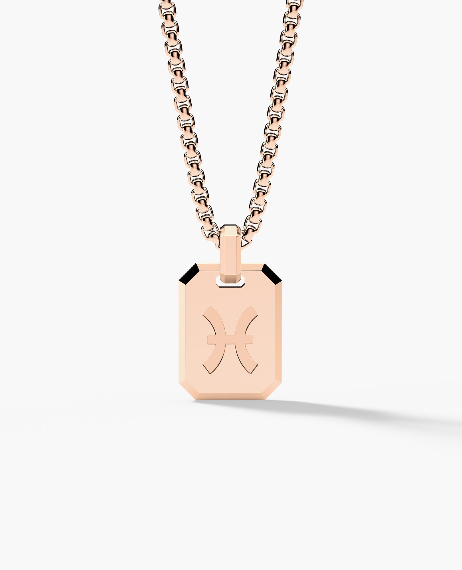 PISCES MINI ZODIAC Dog Tag Gold Pendant