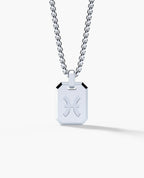 PISCES MINI ZODIAC Dog Tag Gold Pendant