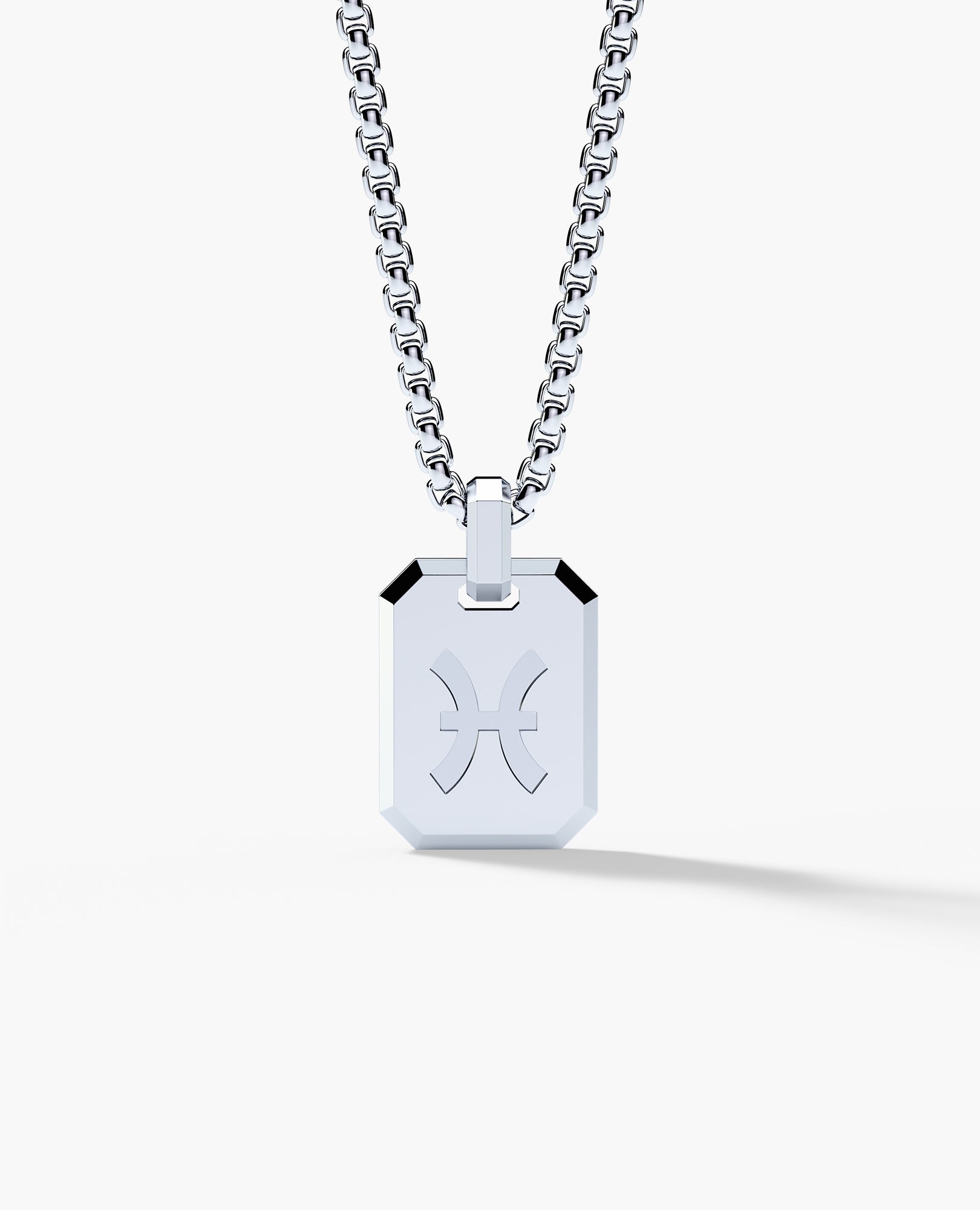 PISCES MINI ZODIAC Dog Tag Gold Pendant