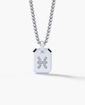 PISCES MINI ZODIAC Dog Tag Gold Pendant with 0.25ct Diamonds