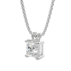 0.25-1.0ct Princess Cut Solitaire Moissanite Diamond Necklace