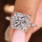 IGI Certified 5 - 7 Carat Princess Cut Diamond Ring in Muse Setting