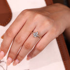 Pear Cut Engagement Ring With Side Stone In Vintage Style