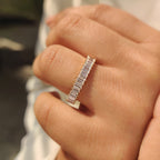 Half Eternity Baguette Diamond Wedding Band