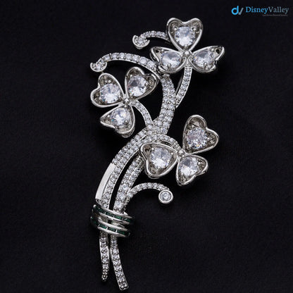 Queen Elizabeth’s Irish Shamrock Diamond Jubilee National Emblem Brooch DisneyValley