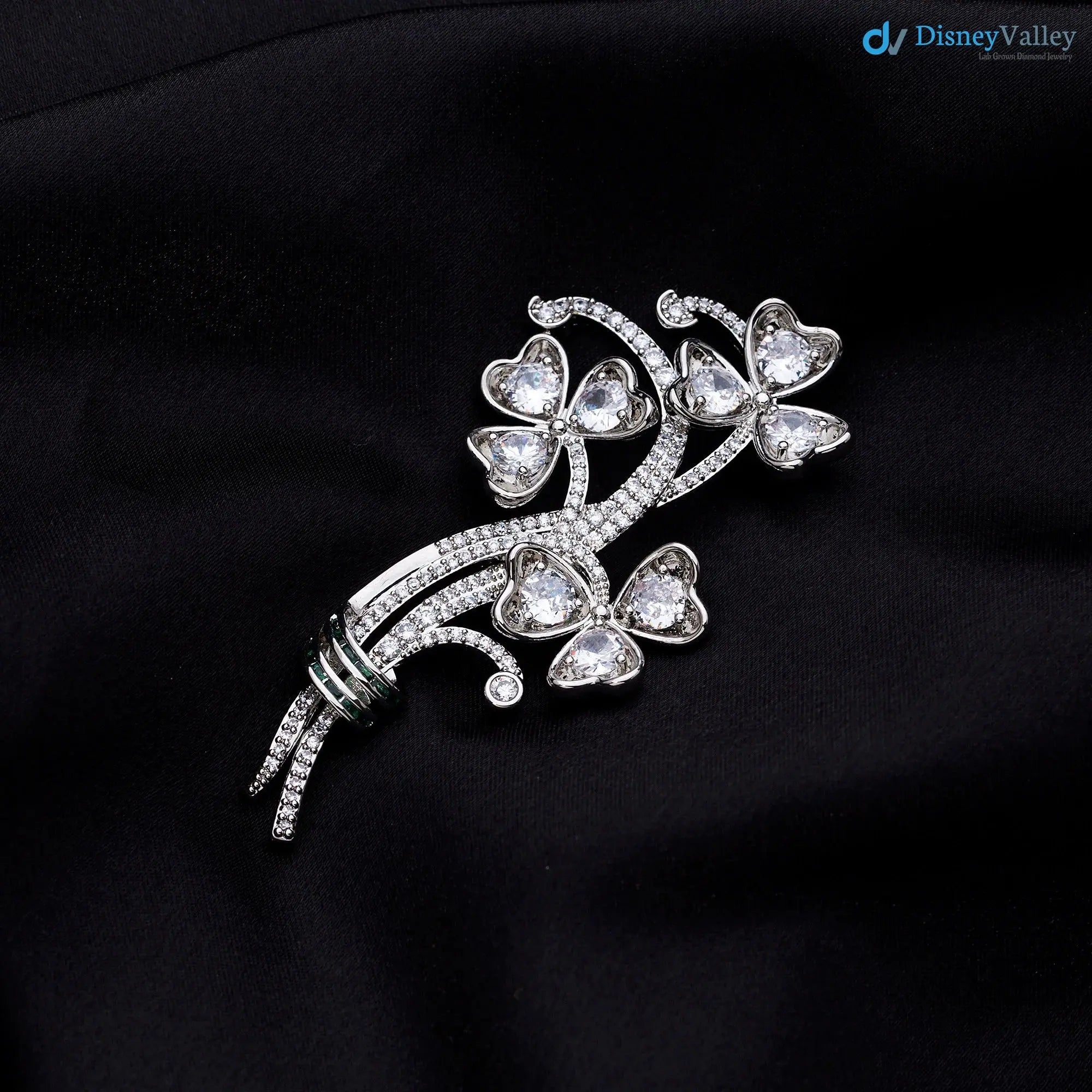Queen Elizabeth’s Irish Shamrock Diamond Jubilee National Emblem Brooch DisneyValley