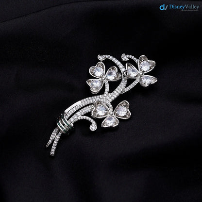 Queen Elizabeth’s Irish Shamrock Diamond Jubilee National Emblem Brooch DisneyValley