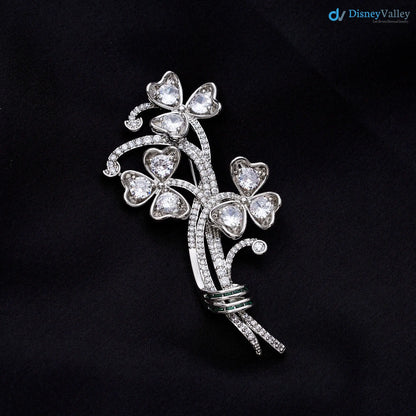 Queen Elizabeth’s Irish Shamrock Diamond Jubilee National Emblem Brooch DisneyValley