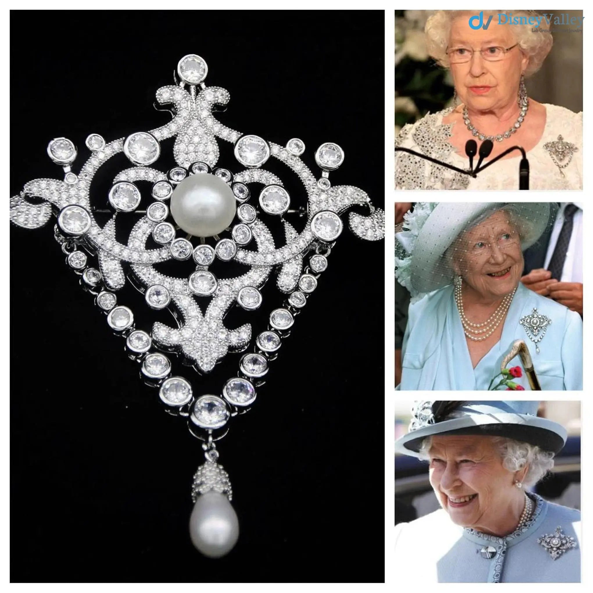 Queen Queen Elizabeth 11 Victoria’s Golden Jubilee Brooch, Royal Brooch DisneyValley