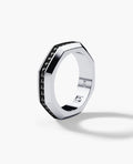 LINCOLN Gold Ring with 0.80ct Black Diamonds