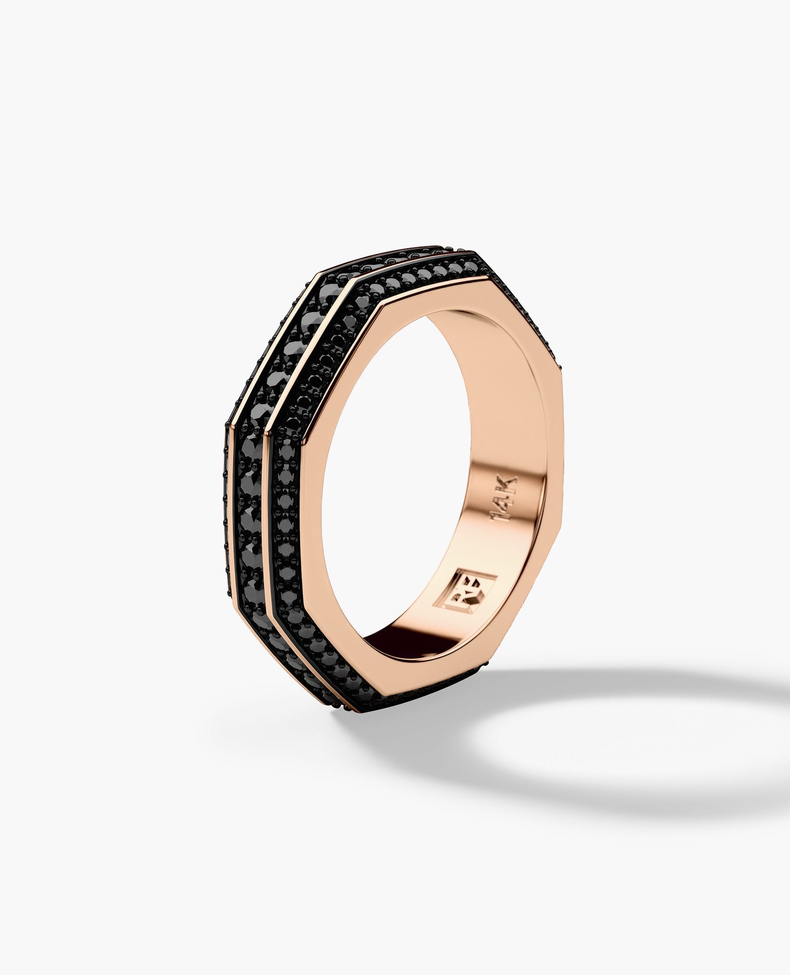 LINCOLN Gold Ring with 1.65ct Black Diamonds