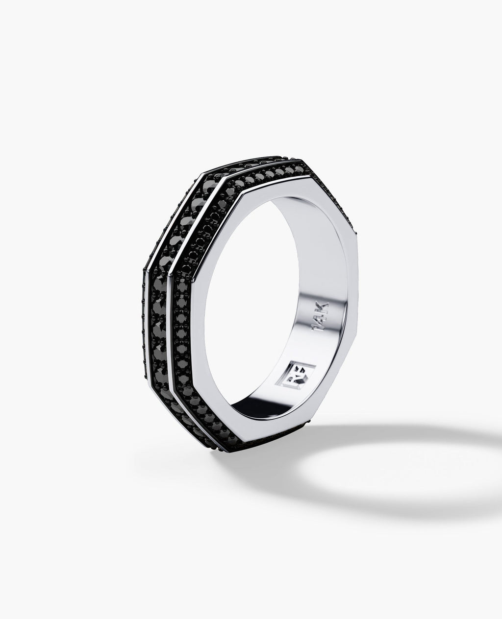 LINCOLN Gold Ring with 1.65ct Black Diamonds
