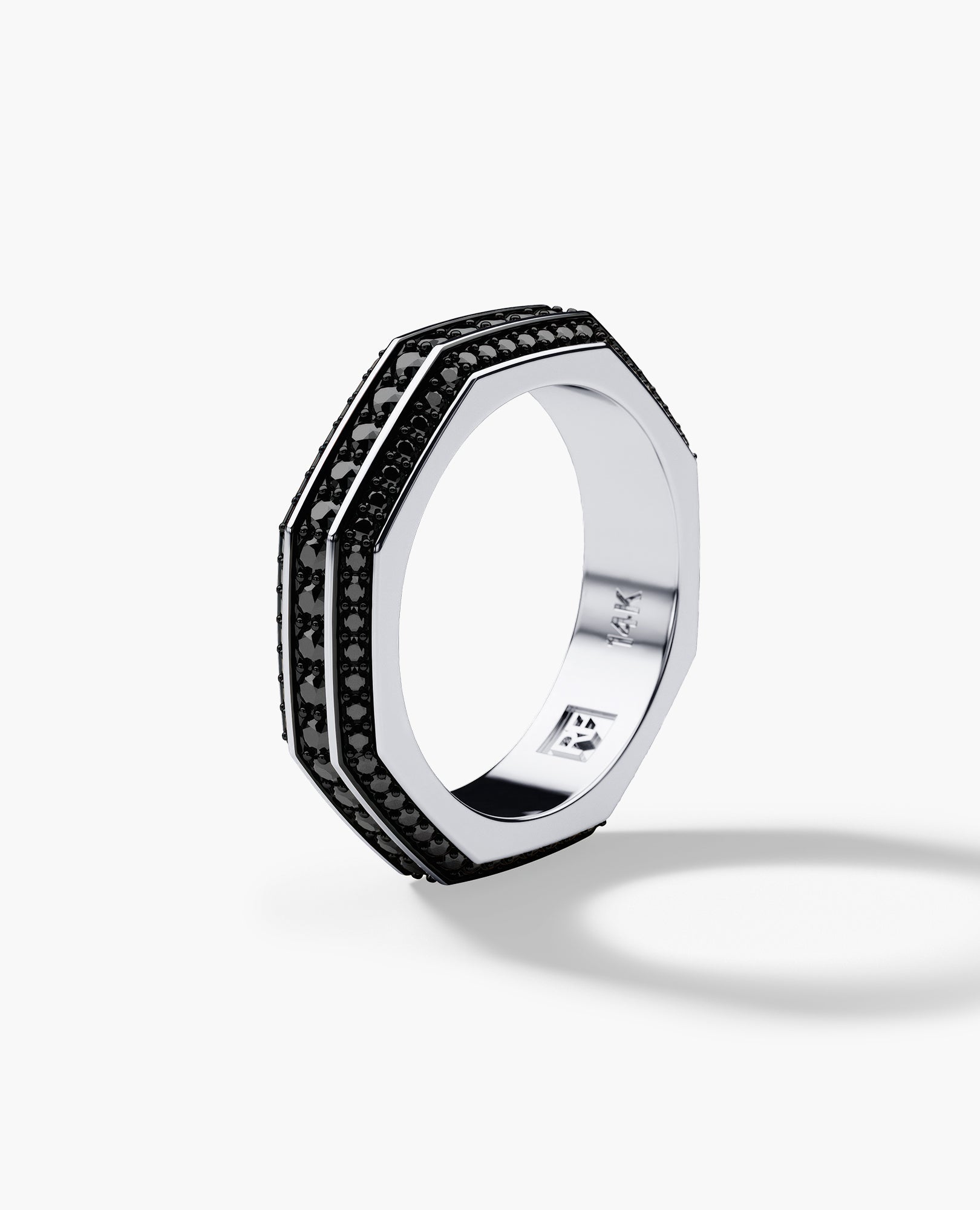 LINCOLN Gold Ring with 1.65ct Black Diamonds