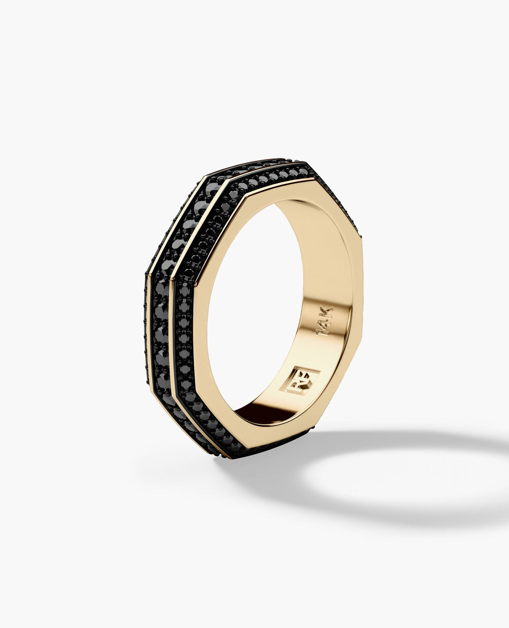 LINCOLN Gold Ring with 1.65ct Black Diamonds
