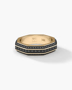 LINCOLN Gold Ring with 1.65ct Black Diamonds