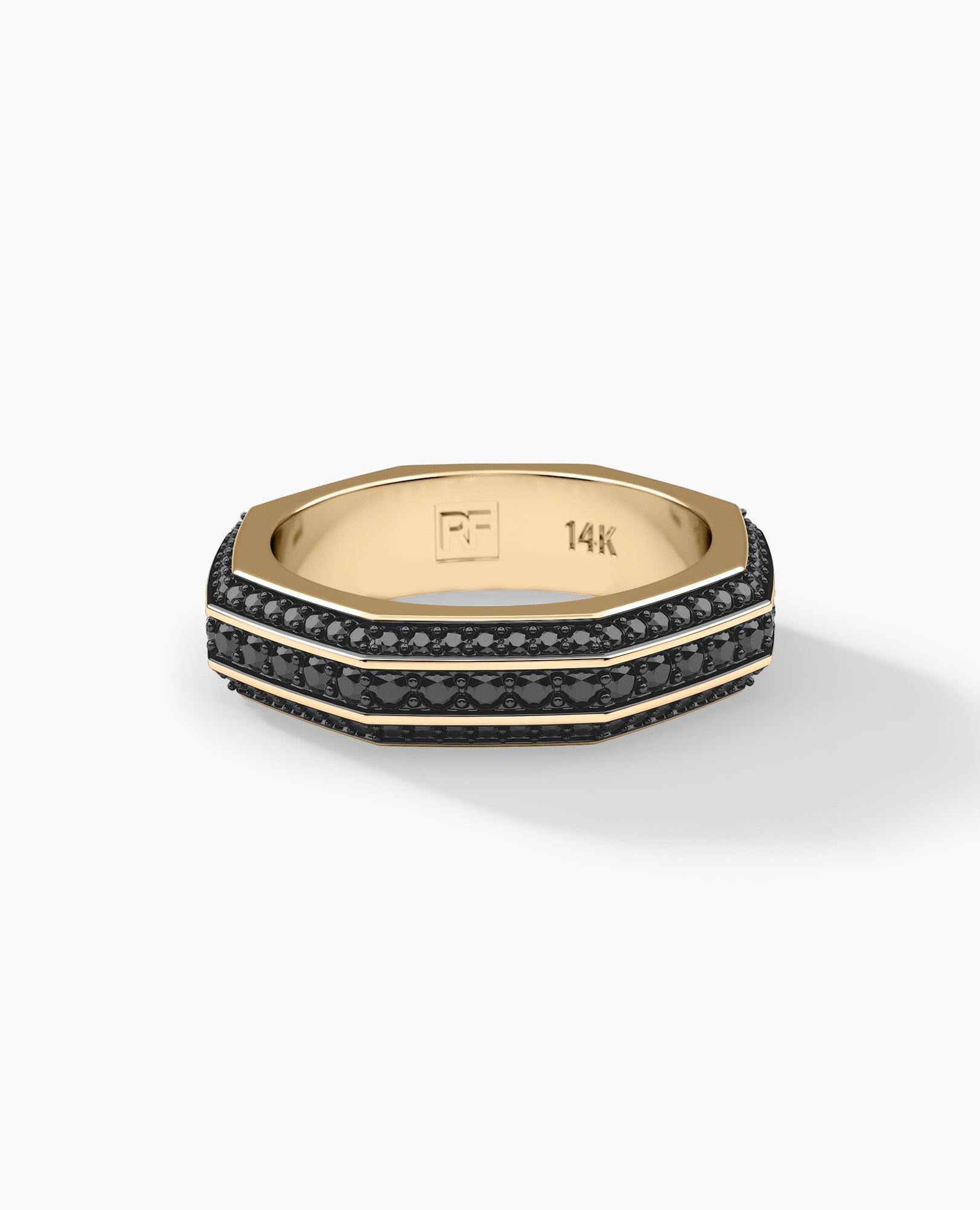 LINCOLN Gold Ring with 1.65ct Black Diamonds