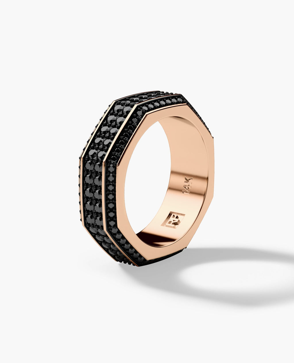 LINCOLN Gold Ring with 2.40ct Black Diamonds