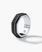 LINCOLN Gold Ring with 2.40ct Black Diamonds