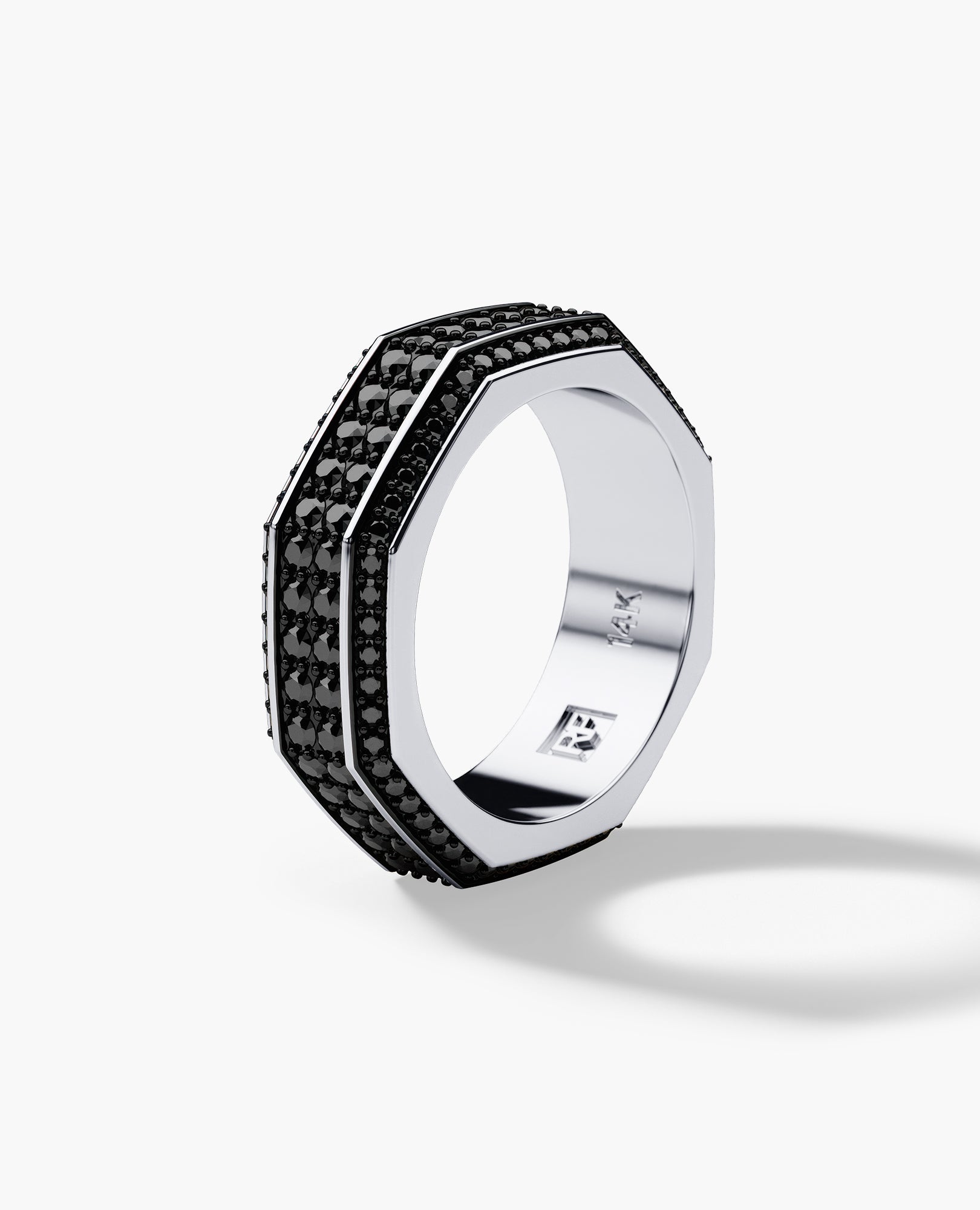 LINCOLN Gold Ring with 2.40ct Black Diamonds