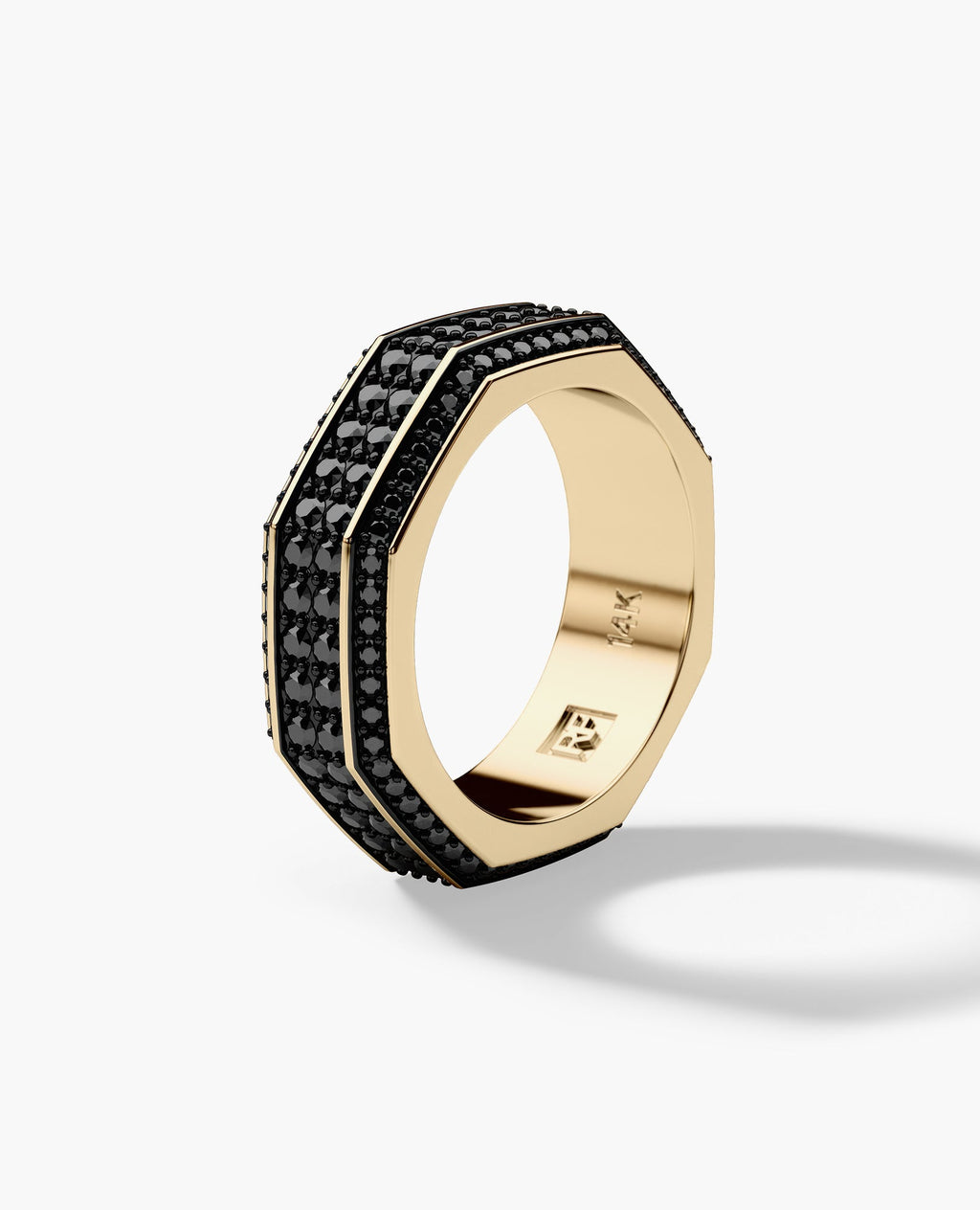 LINCOLN Gold Ring with 2.40ct Black Diamonds