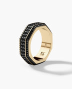 LINCOLN Gold Ring with 2.40ct Black Diamonds