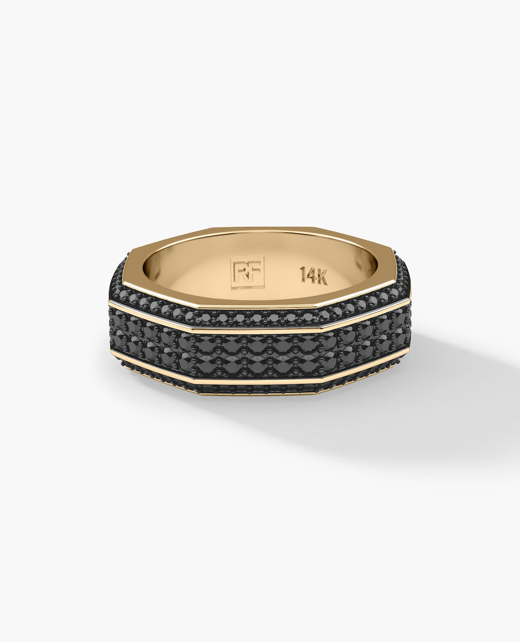 LINCOLN Gold Ring with 2.40ct Black Diamonds
