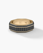 LINCOLN Gold Ring with 2.40ct Black Diamonds