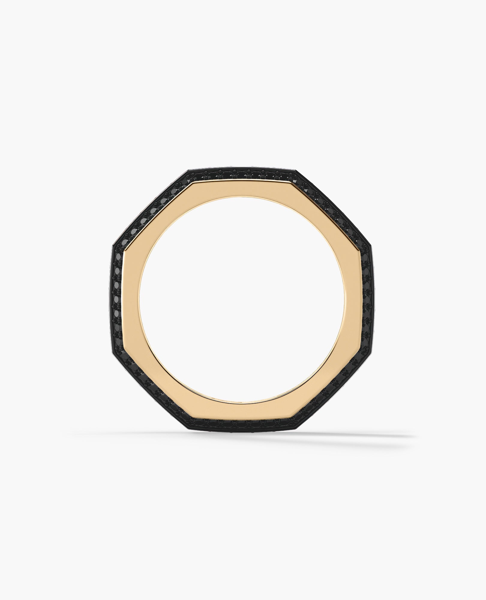 LINCOLN Gold Ring with 2.40ct Black Diamonds