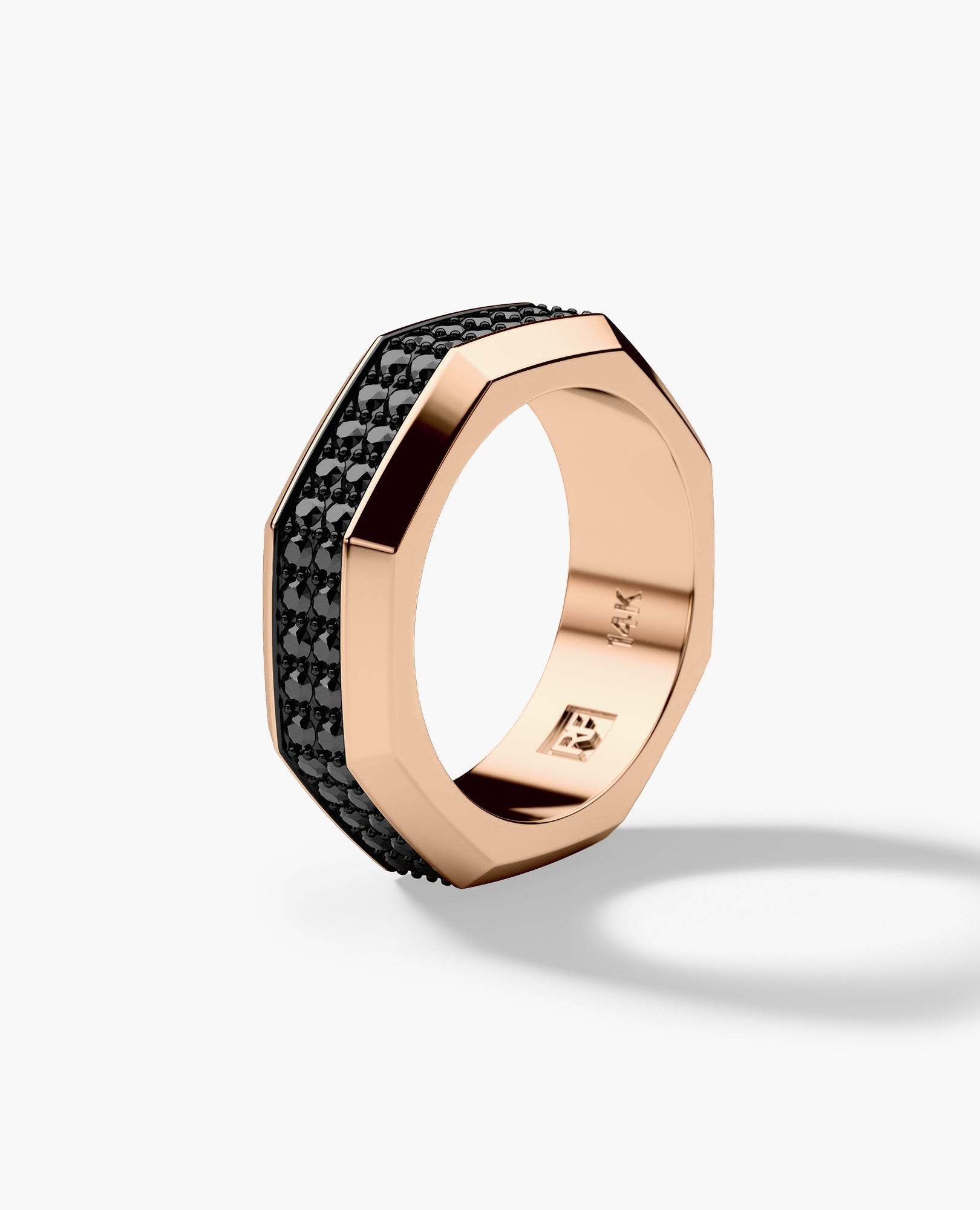 LINCOLN Gold Ring with 1.60ct Black Diamonds