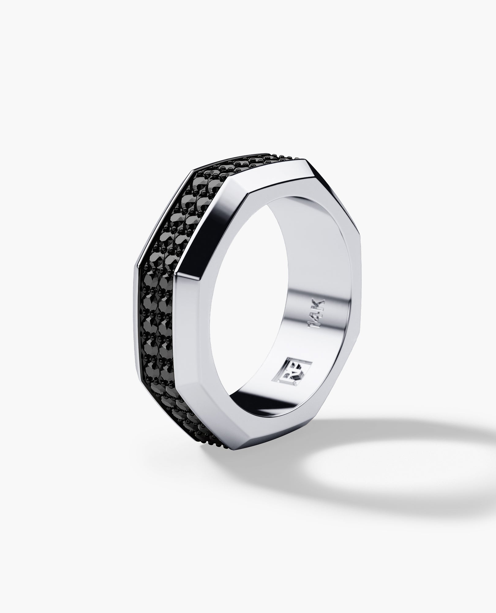 LINCOLN Gold Ring with 1.60ct Black Diamonds