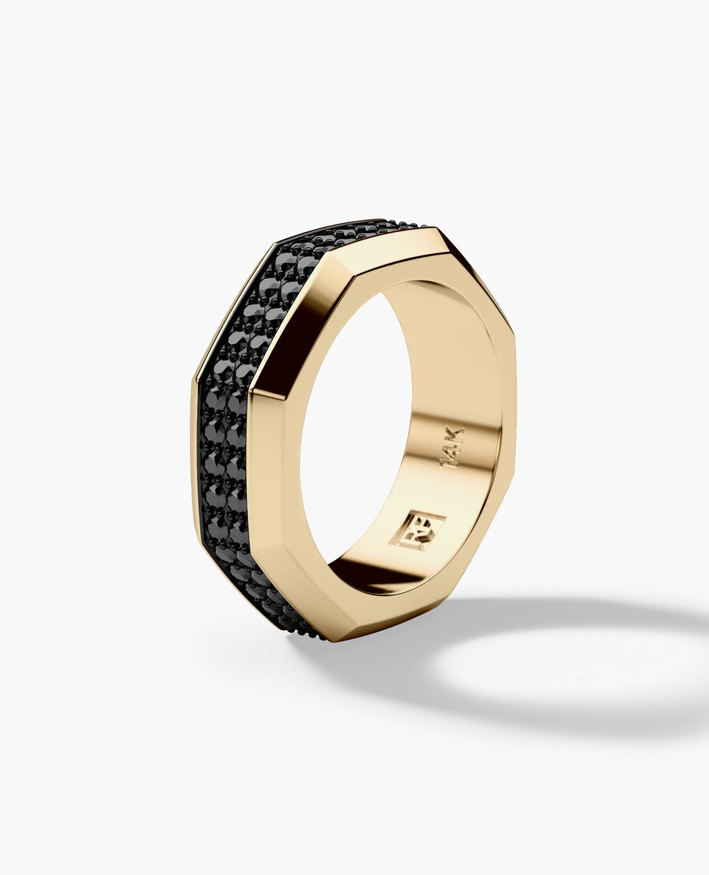 LINCOLN Gold Ring with 1.60ct Black Diamonds