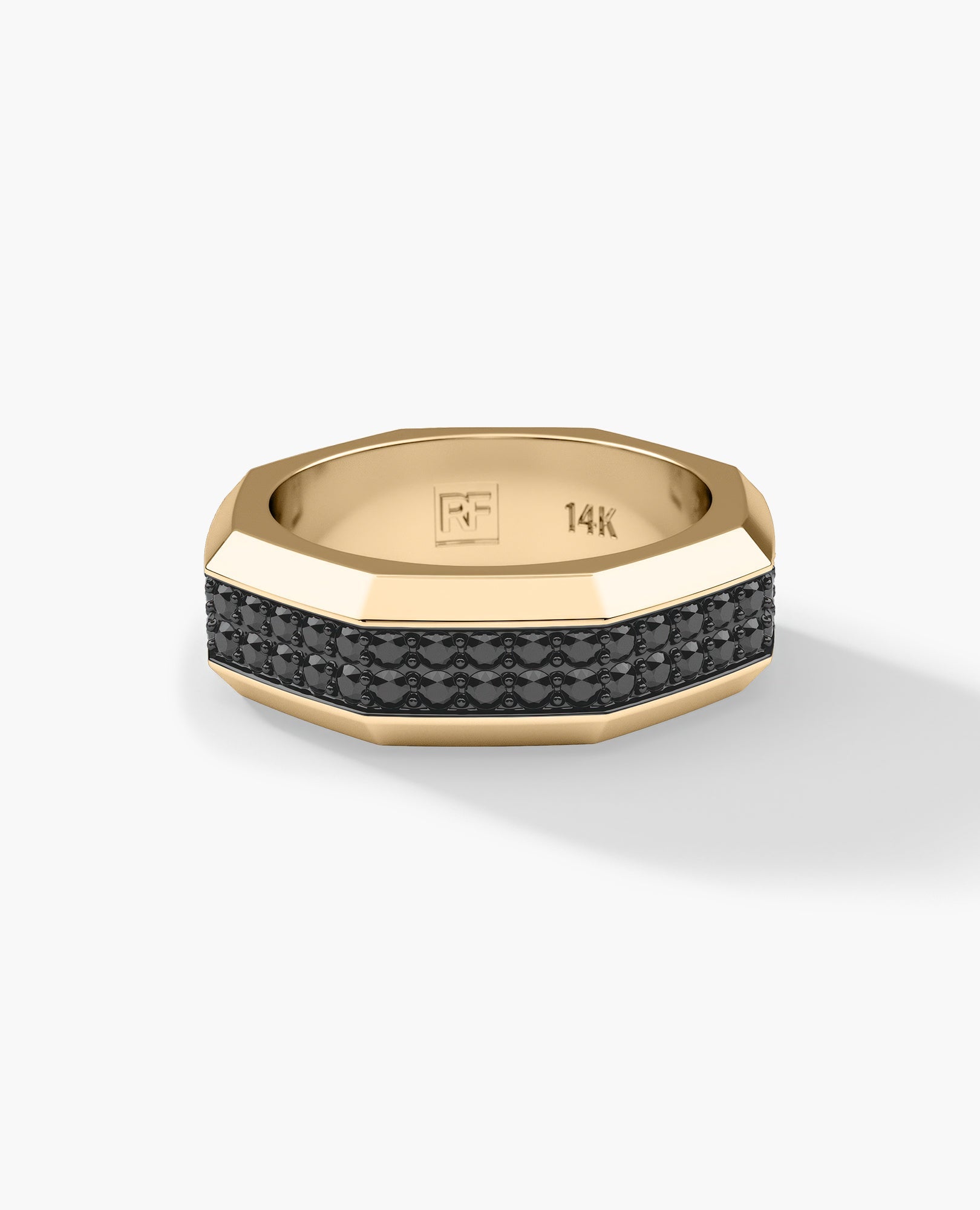 LINCOLN Gold Ring with 1.60ct Black Diamonds