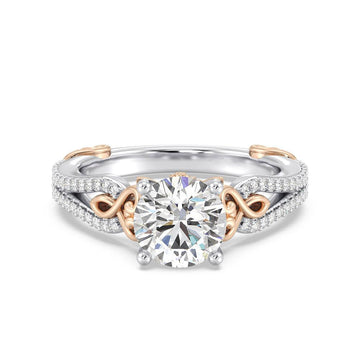 Enchanted Star Moissanite Diamond Gold Belle Vintage Engagement Ring