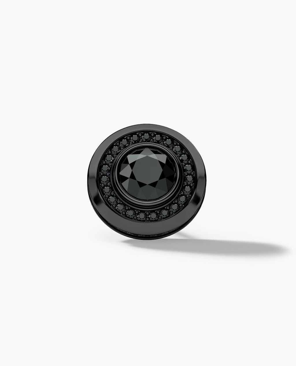 HALO EverBlak Gold Round Cut Single Stud Earring with 0.50ct - 1.35ct Black Diamonds