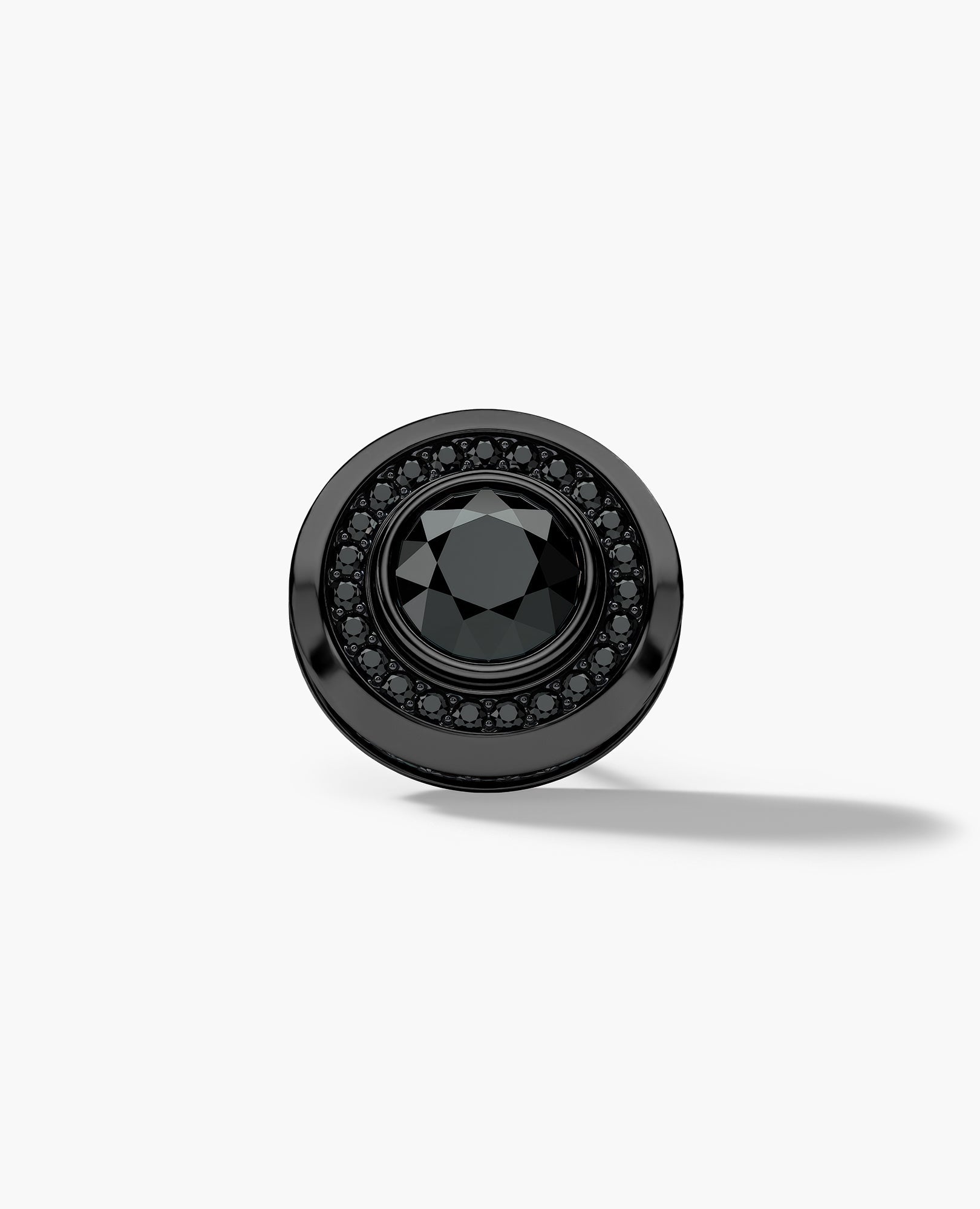 HALO EverBlak Gold Round Cut Single Stud Earring with 0.50ct - 1.35ct Black Diamonds