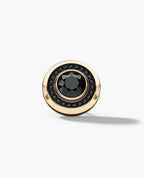 HALO Gold Round Cut Single Stud Earring with 0.50ct - 1.35ct Black Diamonds