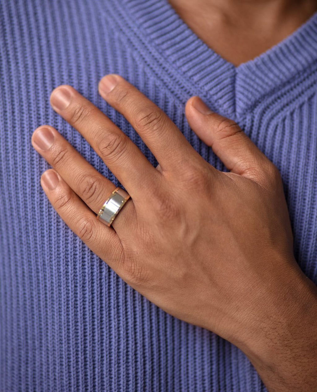 CABARRUS Two-Tone Gold Ring - Wide Version