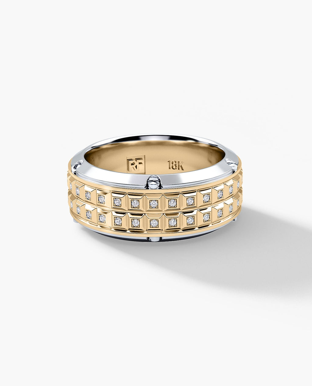 CALHOUN Two-Tone Gold Ring with 0.30ct Diamonds