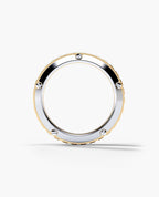 CALHOUN Two-Tone Gold Ring with 0.30ct Black Diamonds